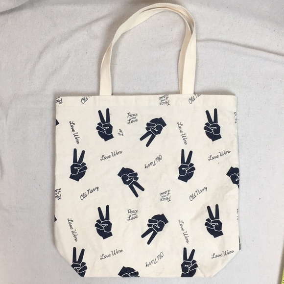 Old Navy Peace and Love Reusable canvas tote - Picture 7 of 7